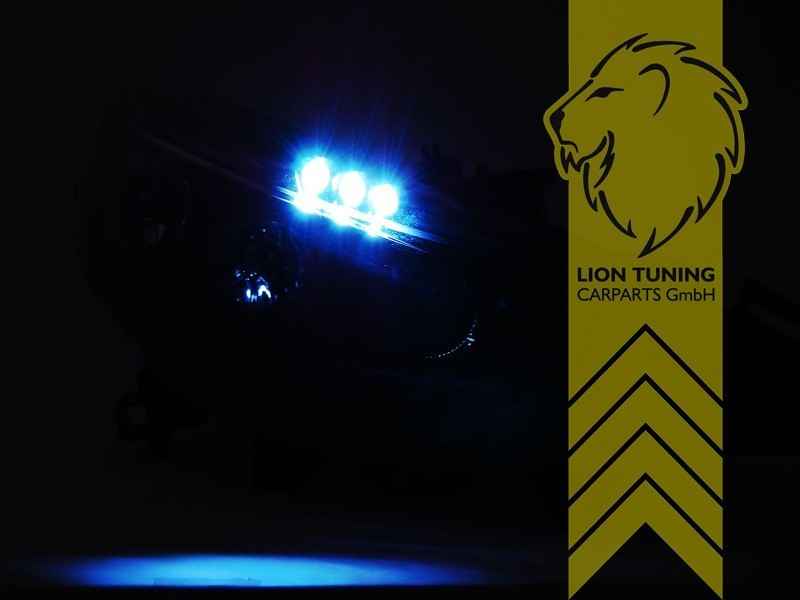 LTG Pair LED DRL U-Tube Headlights Peugeot 207 207CC Cabrio SW Break black LHD
