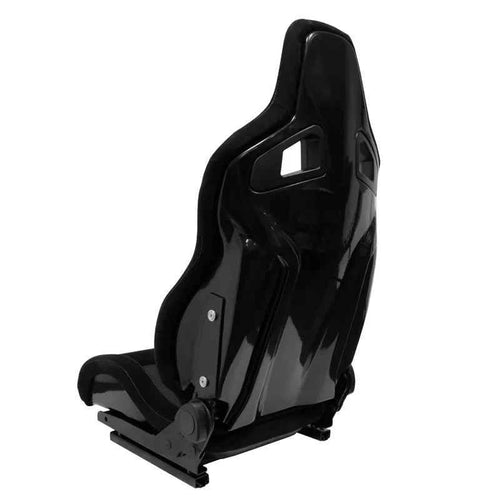 ATS x1 Universal Recline Bucket Seat ‎Black Suede + Grey Mesh Fabric + runners