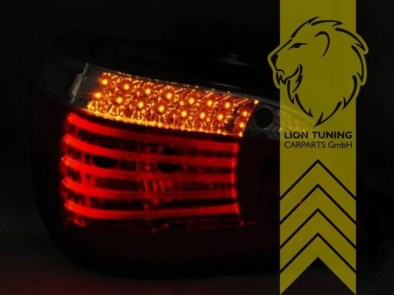 LT Set LED DRL Lightbar Rear Tail Lights Lamps BMW E60 03-07 red black smoke LHD