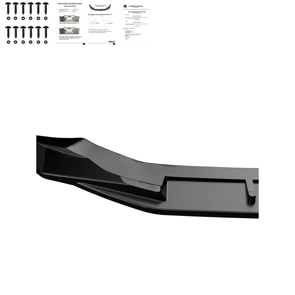 OW Front Bumper Lip Splitter AUDI A3 S-Line S3 8Y 20-24 Sedan Sportb Gloss Black