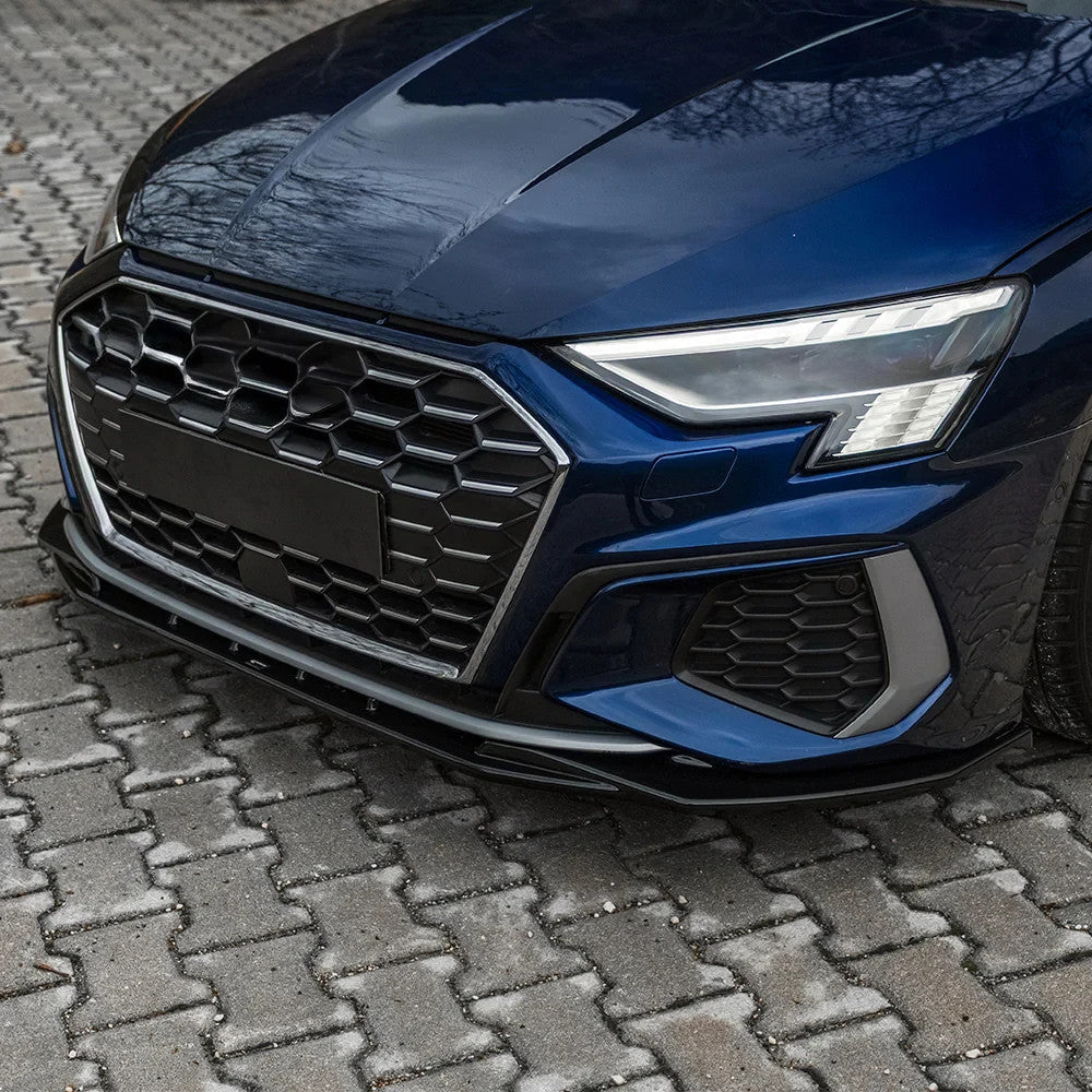 OW Front Bumper Lip Splitter AUDI A3 S-Line S3 8Y 20-24 Sedan Sportb Gloss Black