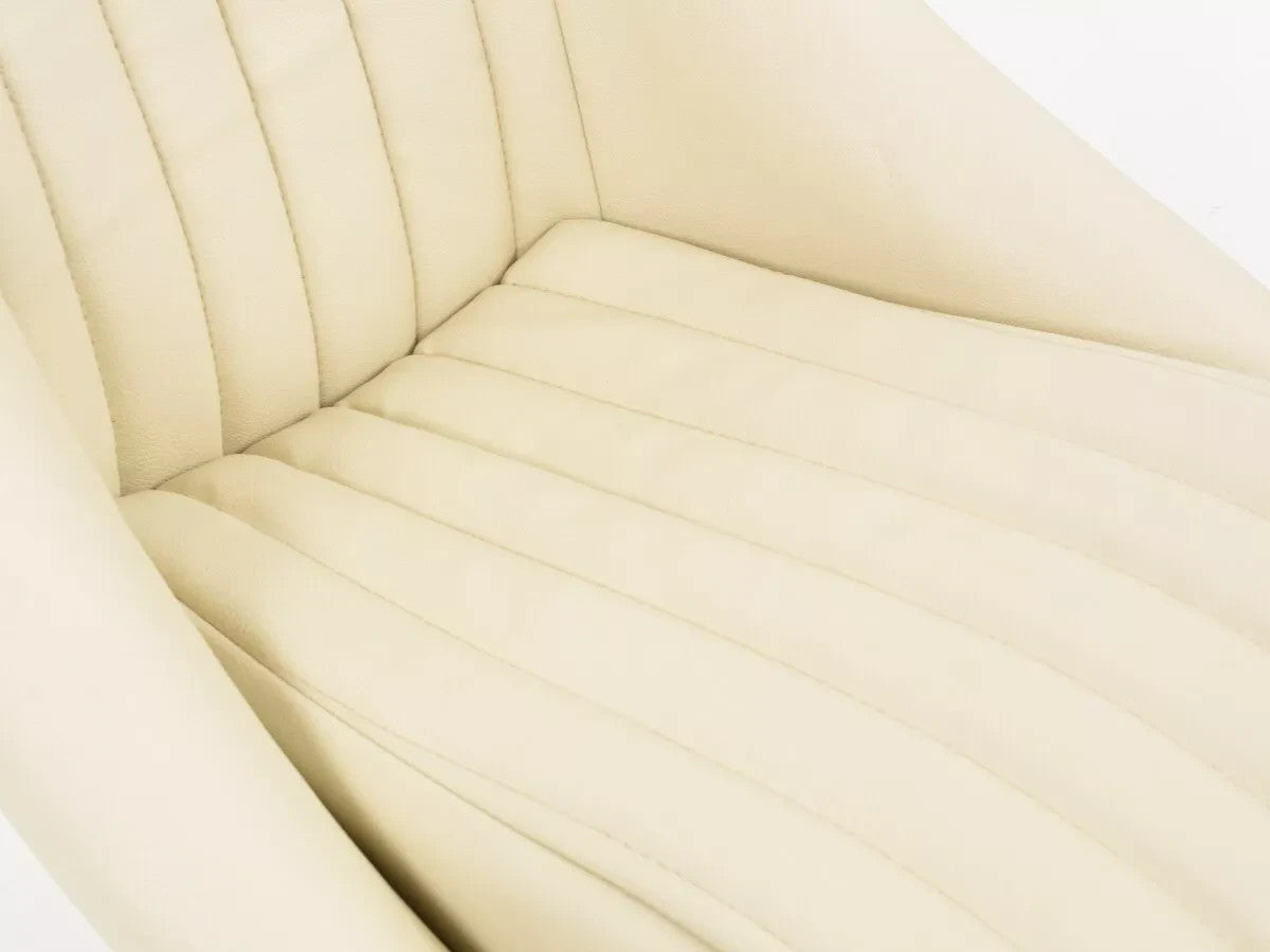 FKA Pair Beige Cream Ivory Bucket Seats Headrests Classic Car Retro Kit Vintage