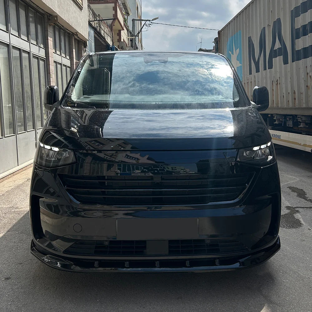 OW Front Bumper Lower Splitter Valance VW Transporter T7 24+ ABS Gloss Black