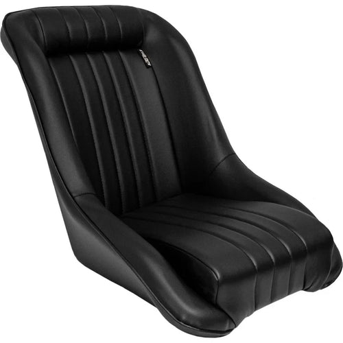 ATST x1 Universal Classic Retro Bucket Seat Black Faux Leather + slides