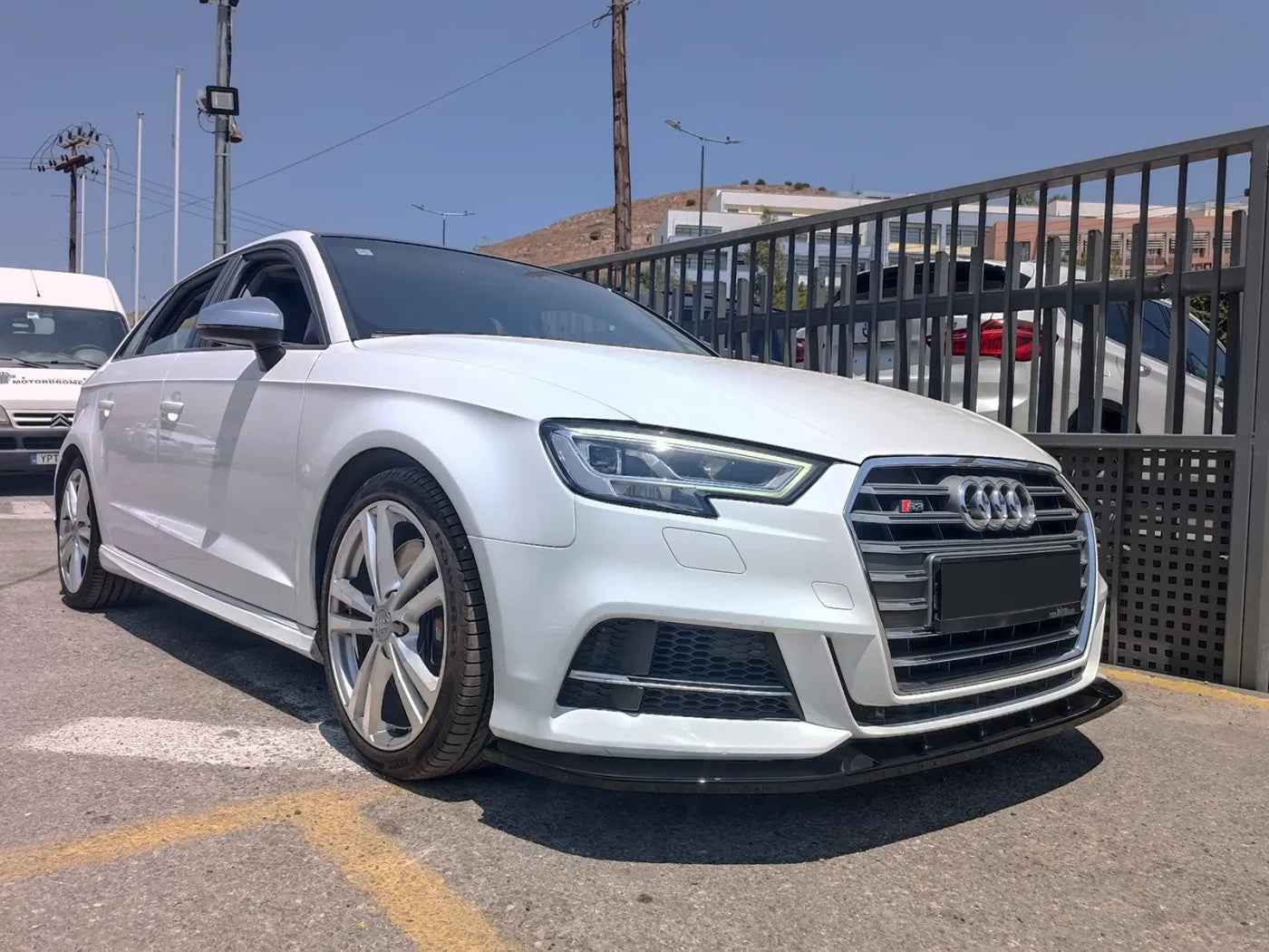 MTD Front Bumper Lower Splitter Audi S3 A3 S-Line 8V Facelift SB Gloss Black ABS