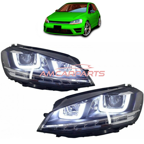 AMCP Pair LED Halo Headlights VW Golf 7 Pre-Facelift 2012-2017 LHD