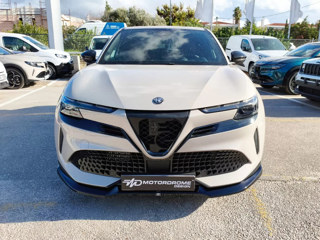 Motordrome Front Bumper Splitter Spoiler Alfa Romeo Junior 24+ Glossy Black