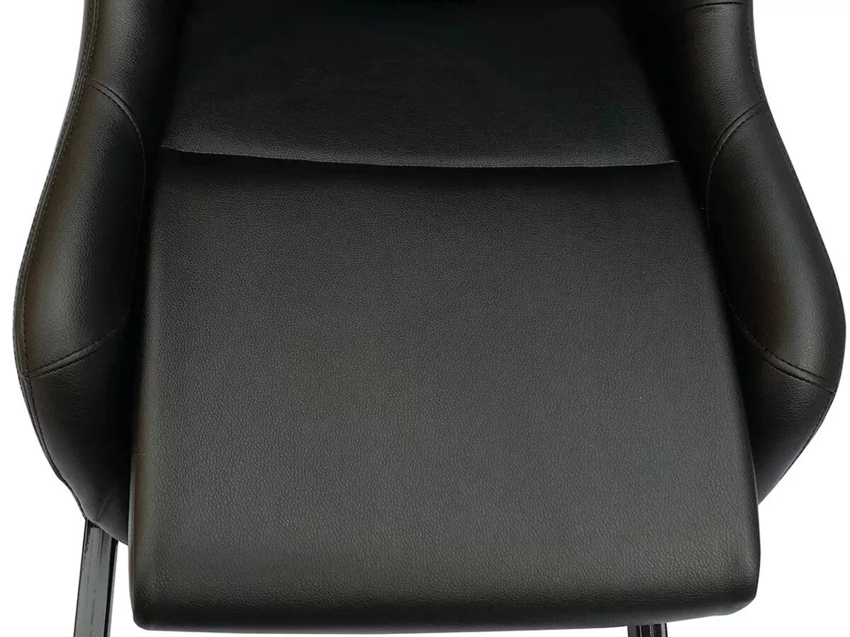 FKA LUXE Driving Game Sim Racing Simulator Frame + Folding Seat + Mat Black