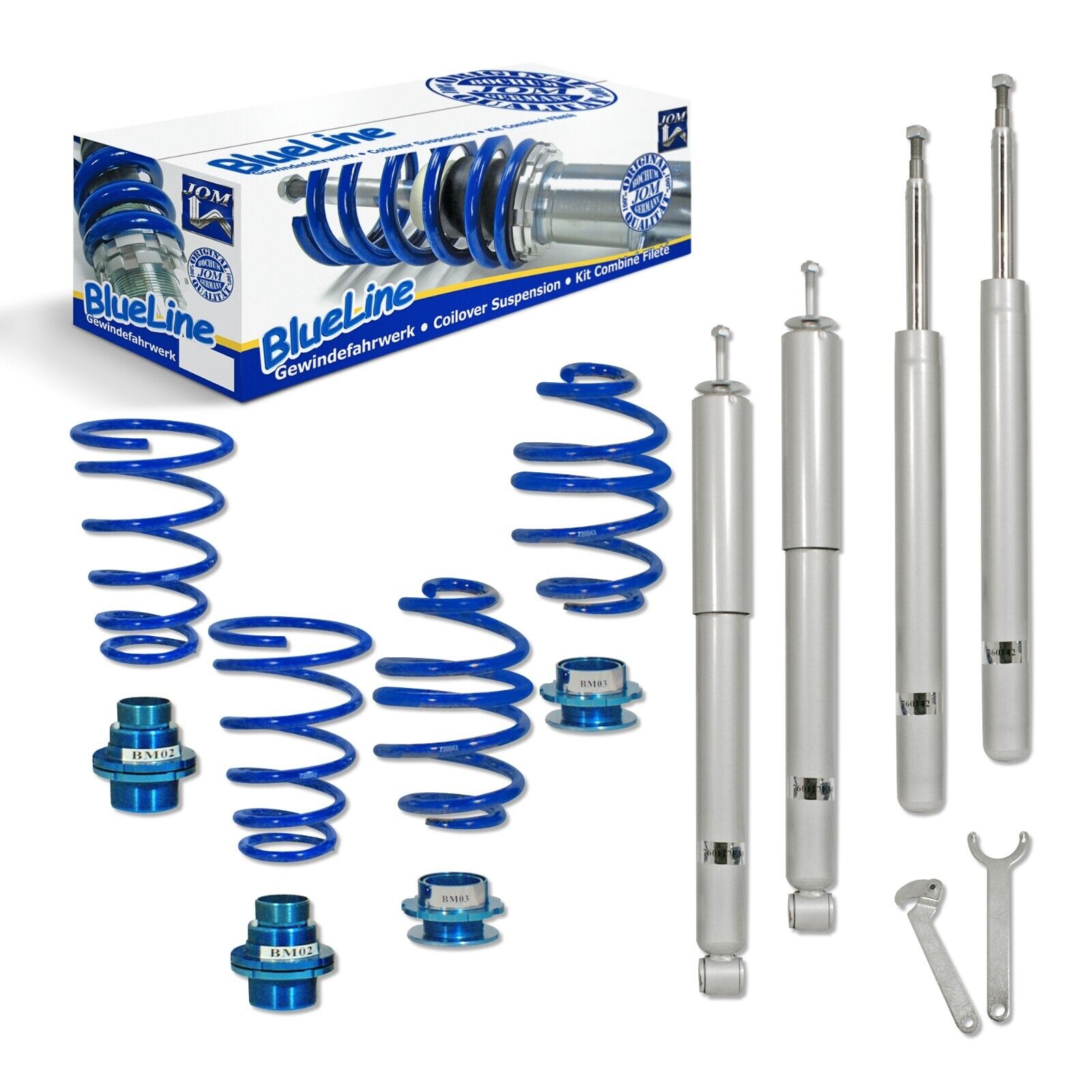 JOM 741032 Blueline Lower Coilovers 3 Series Cabriolet E30 316 316i 318i 320i 323i 325i and 324D / TD built between 05.1986 and 05.1993