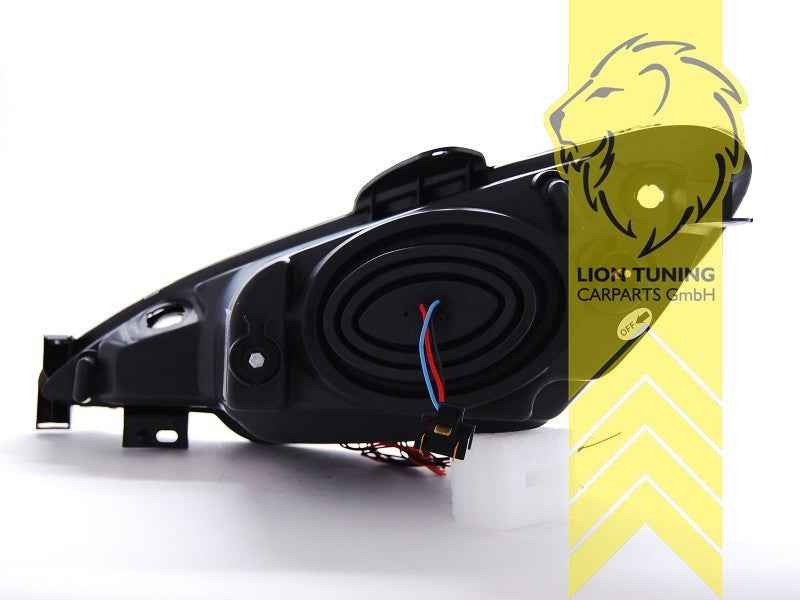 LTG Pair LED DRL Halo Ring Headlights Peugeot 206 206CC Cabrio SW black LHD
