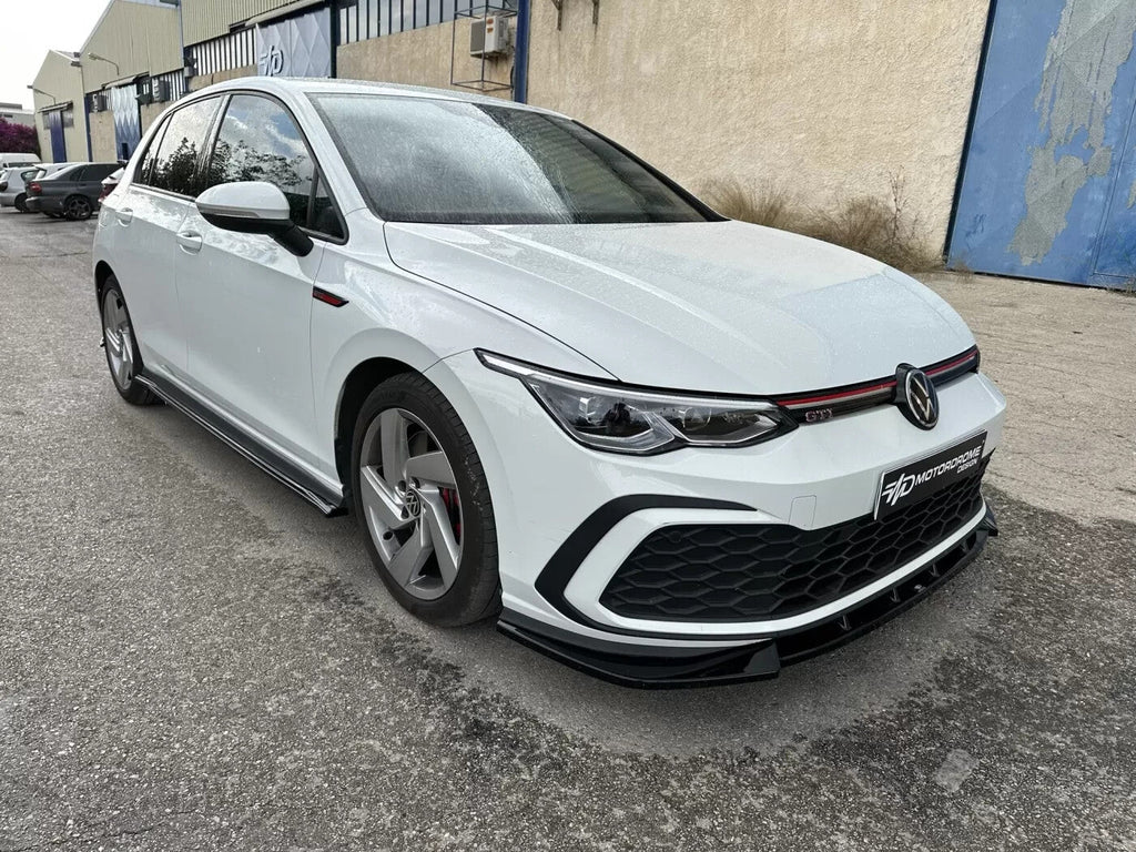 Motordrome Front Bumper Lower Splitter Golf Mk8 GTI / R-Line Gloss Black
