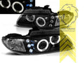 LTG LED Halo Ring DRL Headlights Chrysler Voyager 3 GS 95-01 Black EXPORT ONLY