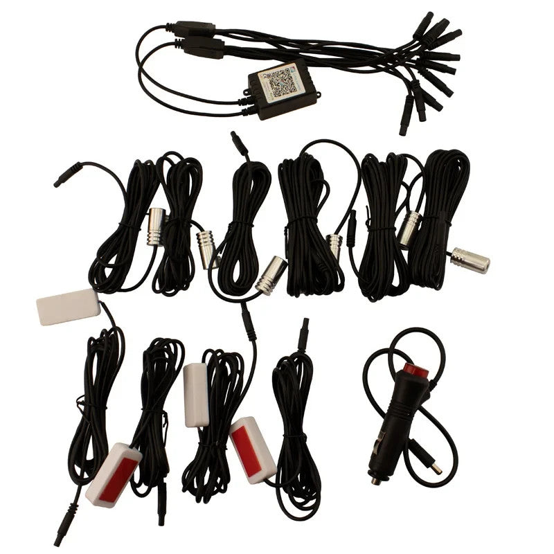 Auto-Style 10-Piece 8m Multi-Color LED Optical Interior Ambience Lighting App