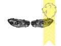 LT LED DRL Lightbar Headlights VW Scirocco 3 137 138 08-14 black Dynamic LHD