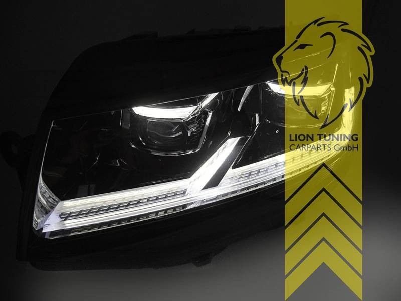 LT Pair LED DRL Halo Headlights VW Bus T6 Multivan Caravelle Van Bus Transporter flatbed LHD