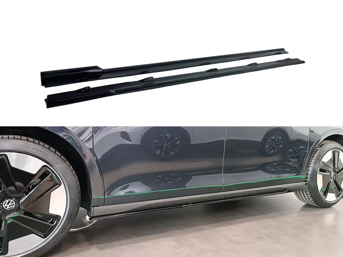 Motordrome Side Skirts Extensions VW ID Buzz 2022+ Gloss Black