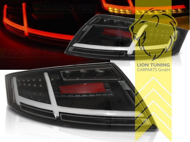 LTG DEPO LED Dynamic Seq Rear Lights Tail Lamps Audi TT 8J FL 06-14 black LHD