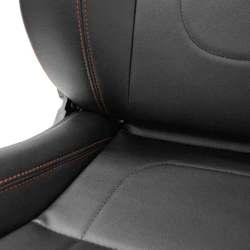 ATST x1 Retro Universal Classic Bucket Seat Black Synth Red Stitch + slides