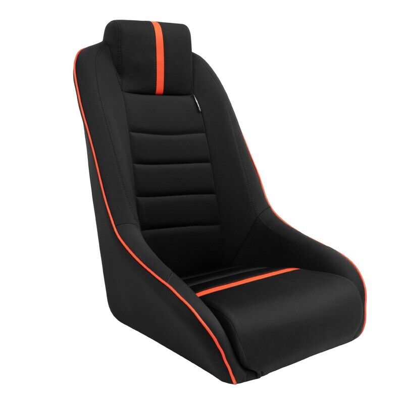 AS x1 Univ Classic RS Black Red Car Kit Fixed Back Bucket Seat + slides