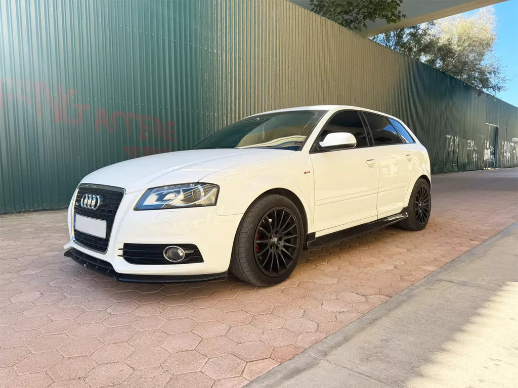 Motordrome Side Skirts Extensions Styling Audi A3 8P Sportback 05-12 Gloss Black