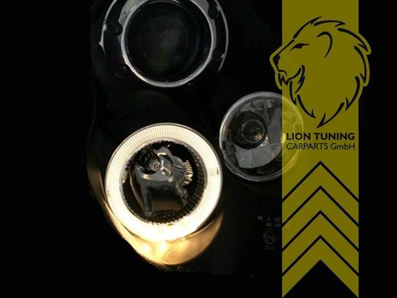 LTG Pair LED DRL Halo Ring Headlights Mini Cooper One R50 R52 R53 01+ Chrome LHD