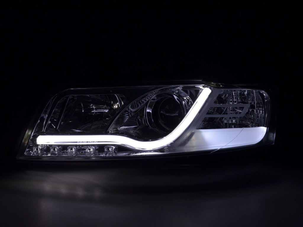 FKA Pair Sonar LED DRL Lightbar Headlights Audi A4 B6 8E 01-04 chrome RHD UK