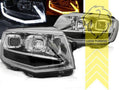 LT LED DRL Halo Headlights VW T6 Bus Transporter Multivan 15-19 dynamic LHD
