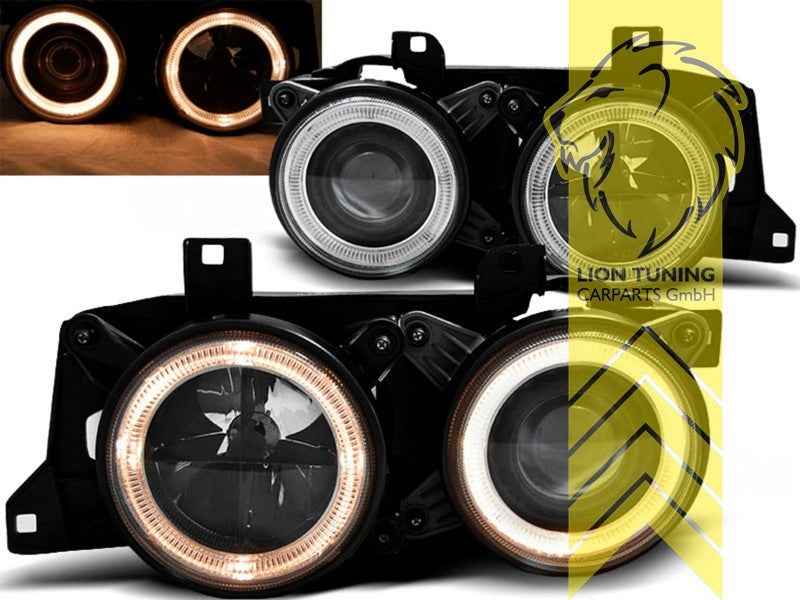 LTG DEPO LED Halo Headlights BMW E34 Sedan Touring Crosshairs E32 RHD / LHD