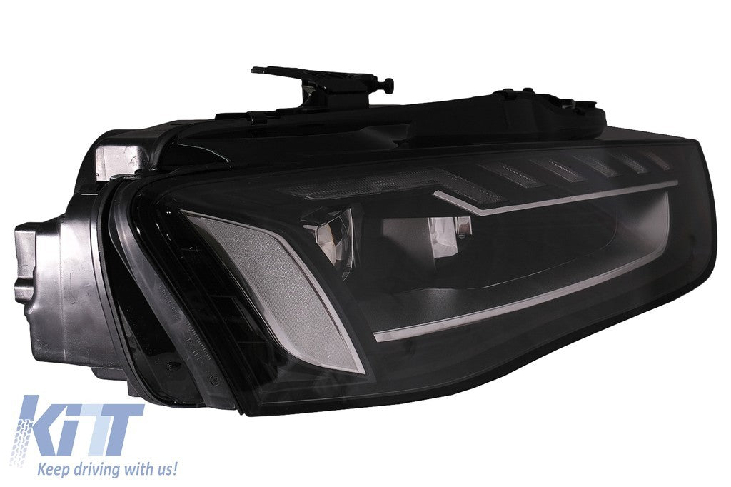 KT LUXE Pair Full LED DRL Seq Dyna Headlights Audi A4 B8.5 Facelift 12-15 LHD