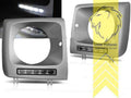 LTG Pair LED DRL Headlights Surrounds Mercedes W461 W463 89-12 Silver