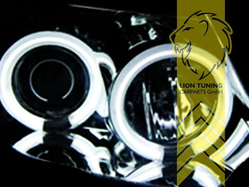 LT Pair LED DRL Halo Ring Eye Headlights Suzuki Swift 3 MZ EZ 05-10 chrome LHD