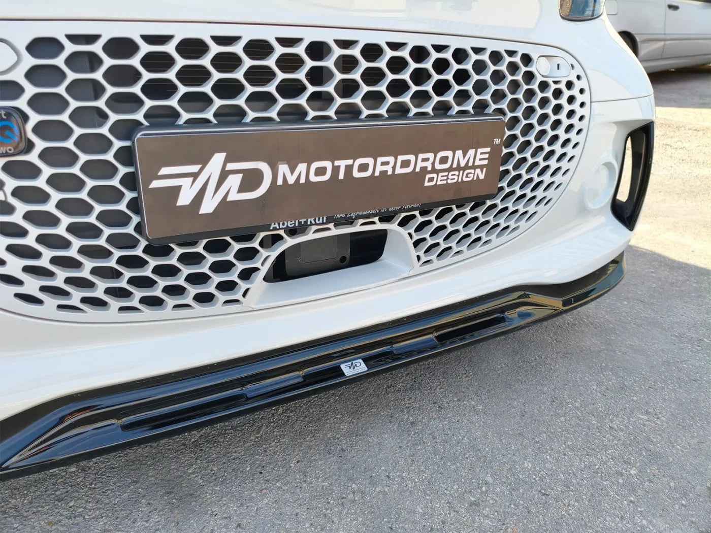 Motordrome Design Front Splitter Styling Body Smart 453 EQ Fortwo Black Gloss