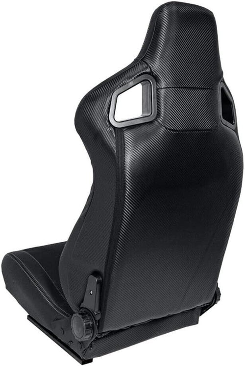 Auto-Style RK x2 (A Pair of) Universal Sports Bucket Seats Black Silver Stitch + slide runners UK STOCK (No Import Tax)