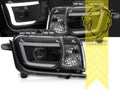 LTG Pair LED Halo DRL Headlights Chevrolet Camaro 5 09-13 Black EXPORT ONLY