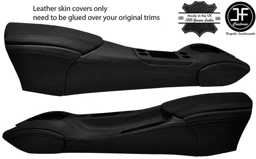 BLACK STITCH FULL CENTRE CONSOLE REAL LEATHER COVERS PORSCHE BOXSTER 986 96-04