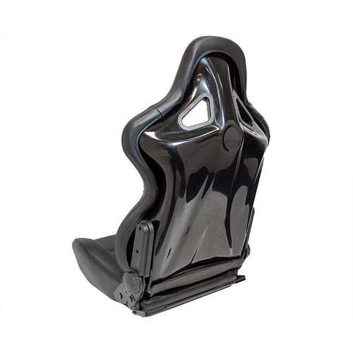 AUTOSTYLE BS2 x1 Universal Bucket Seat Black Synth Leather Fibreglass Back