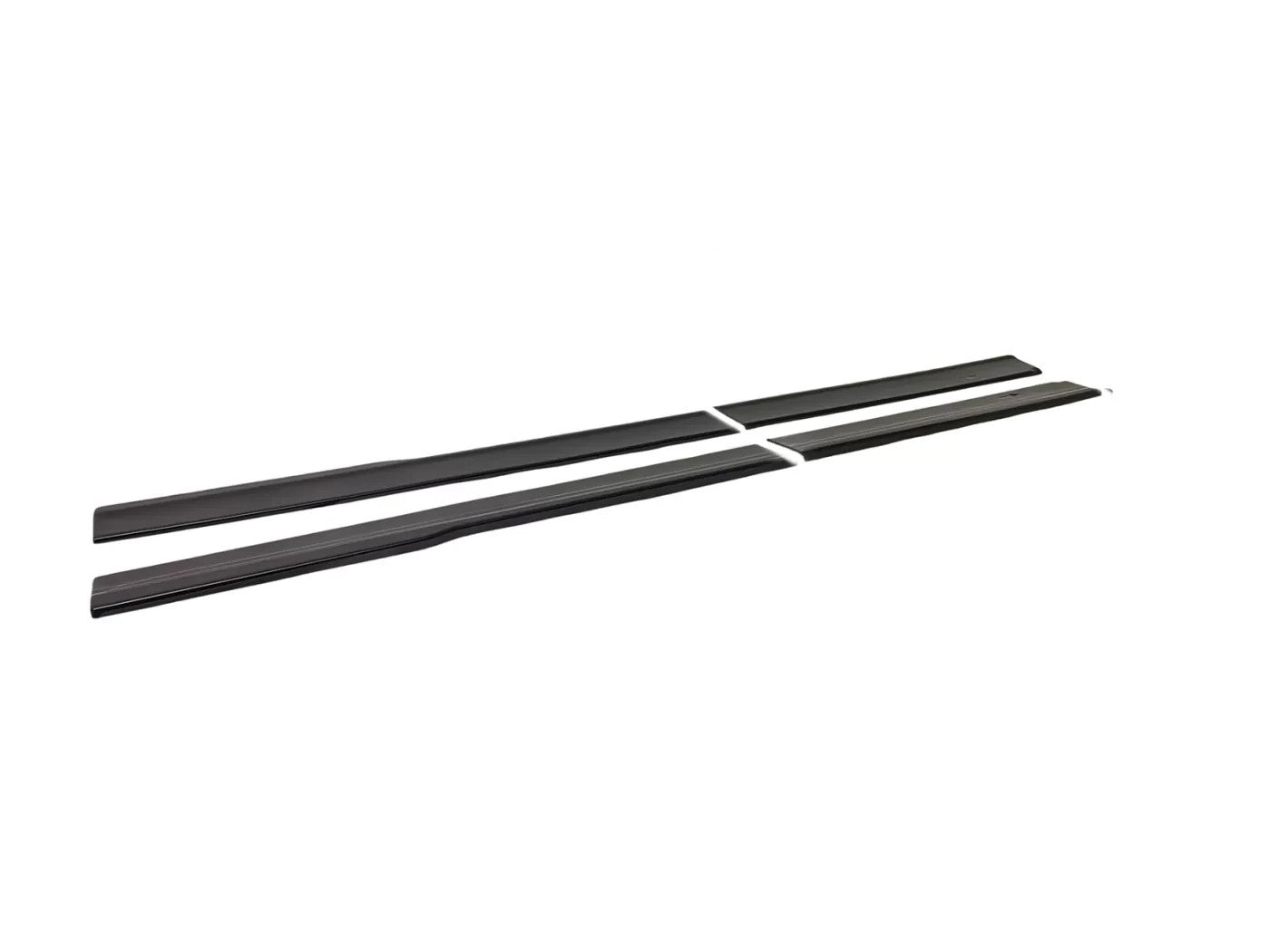 Motordrome Side Skirts 2 Ford Transit Custom Mk2 L2 VW T7 Long Gloss Black