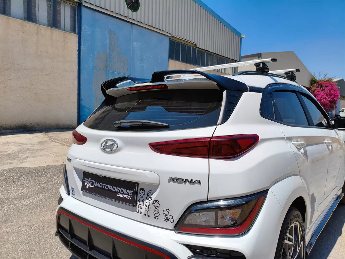 Motordrome Rear Wing Spoiler Hyundai Kona N-Line Mk1 Facelift Gloss Black