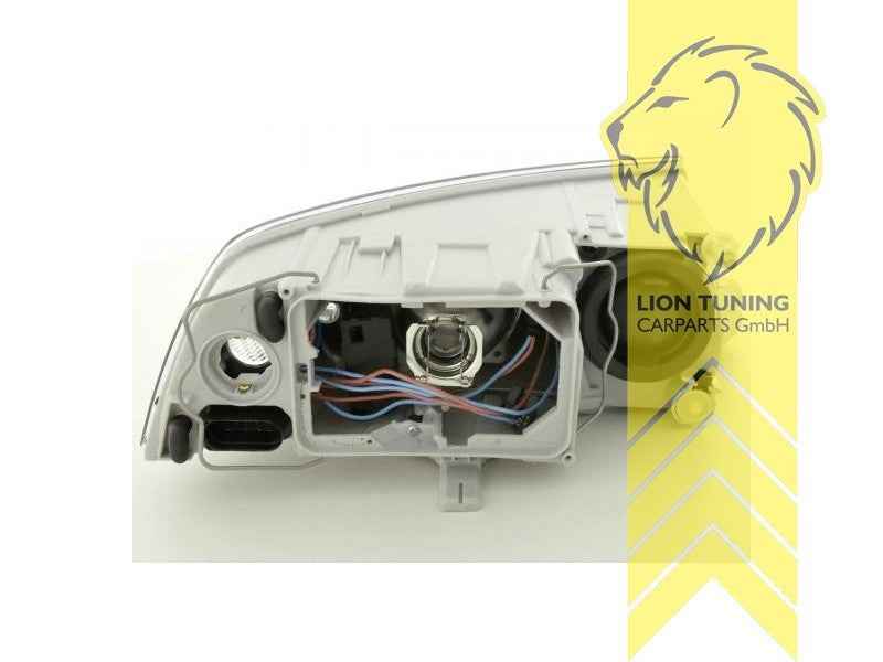 LTG Pair LED DRL Headlights Skoda Octavia 2 1Z sedan Combi 04-08 black LHD