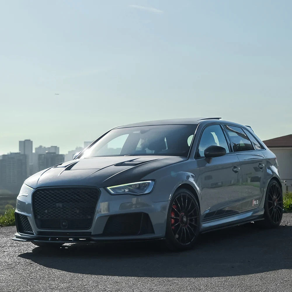 OW Front Bumper Lip Splitter AUDI RS3 8V 15-16 Sportback Gloss Black