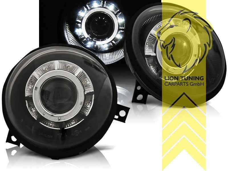 LTG Pair LED DRL Lightbar Headlights VW Lupo 6X1 6E1 98-05 black LHD