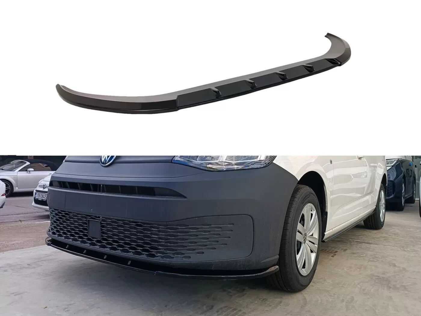 Motordrome Front Bumper Lower Splitter VW Caddy Mk5 2021+ Gloss Black