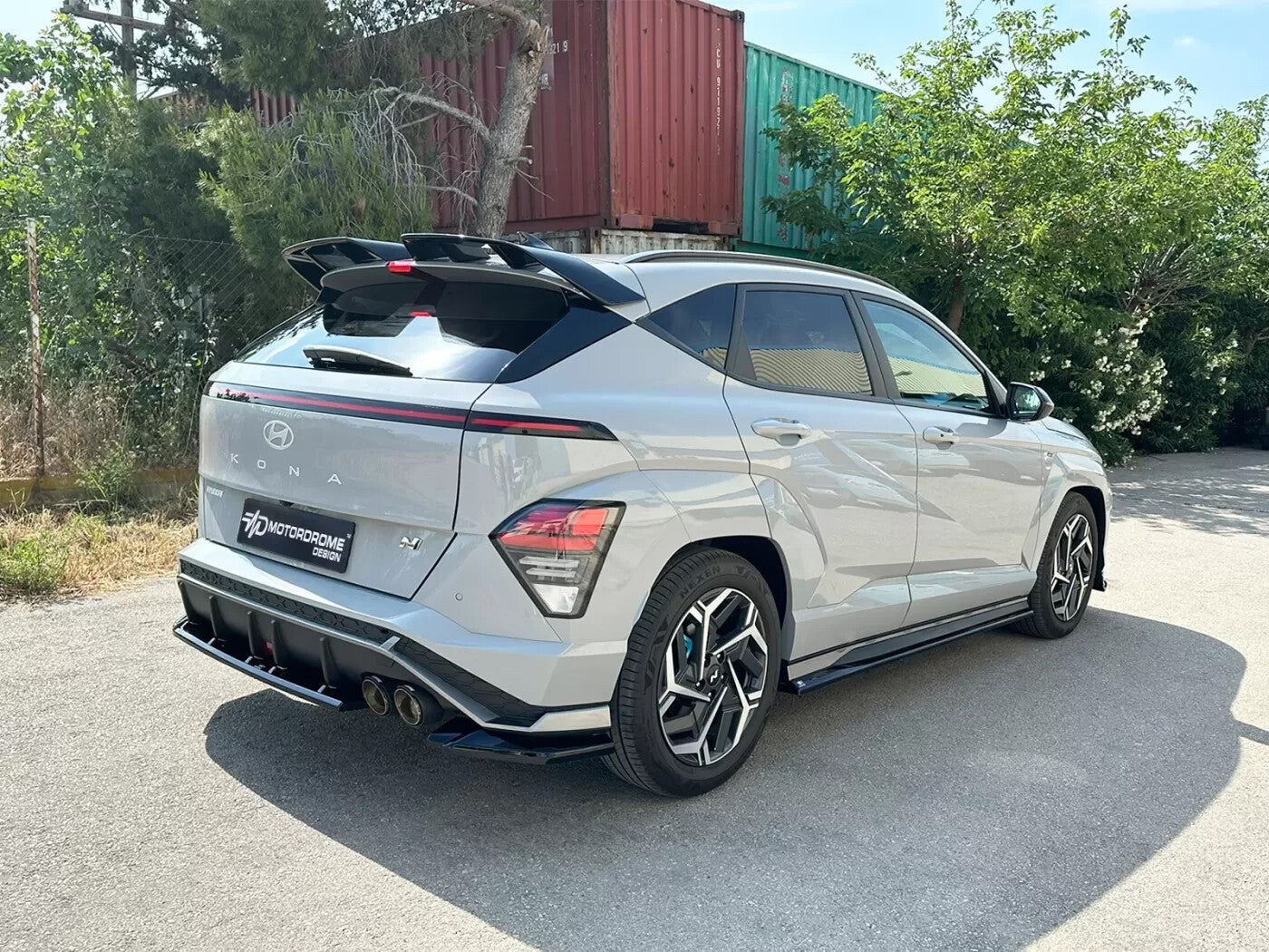Motordrome Rear Splitter Diffuser Hyundai Kona N-Line Mk2 Glass Black