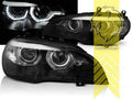 LTG XENON LED DRL Headlights for BMW X5 E70 07+ X5M S63 07-13 For AFS black LHD