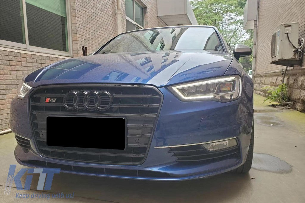 KT LUXE Pair Full LED DRL Seq Dyna Headlights Audi A3 8V Pre-Facelift 13-16 LHD