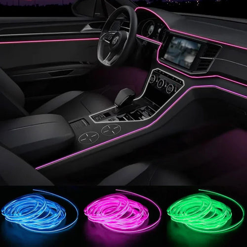 Auto-Style 10-Piece 8m Multi-Color LED Optical Interior Ambience Lighting App