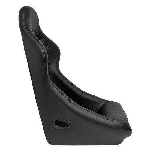 AUTOSTYLE BS2 x1 Universal Bucket Seat Black Grey Textile Fibreglass Back