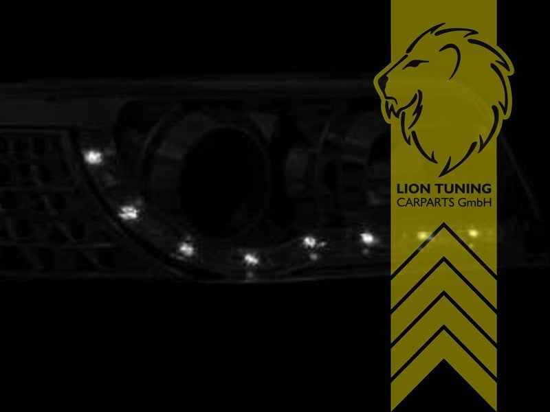 LTG LED DRL Halo Headlights Audi A4 B5 8D 99-01 Sedan Avant Black LHD