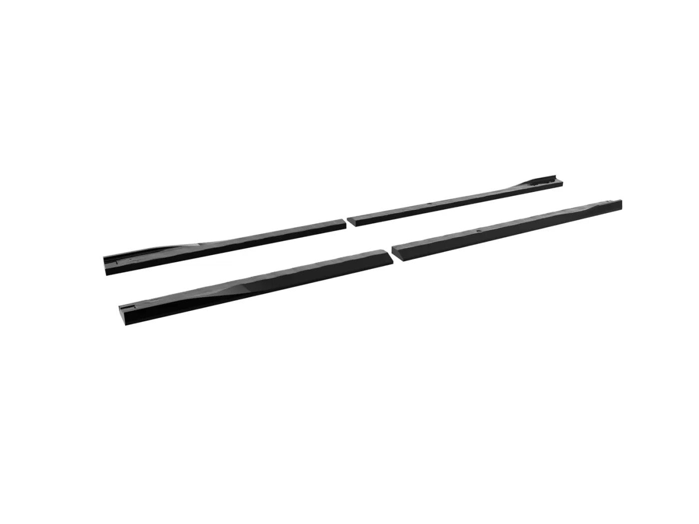 Motordrome Side Skirts Extensions Ford Transit Custom Mk2 L1 VW T7 Gloss Black