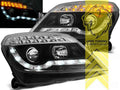 LTG LED DRL Lightbar Headlights Opel Astra H L48 L35 L08 L69 04-10 black LHD